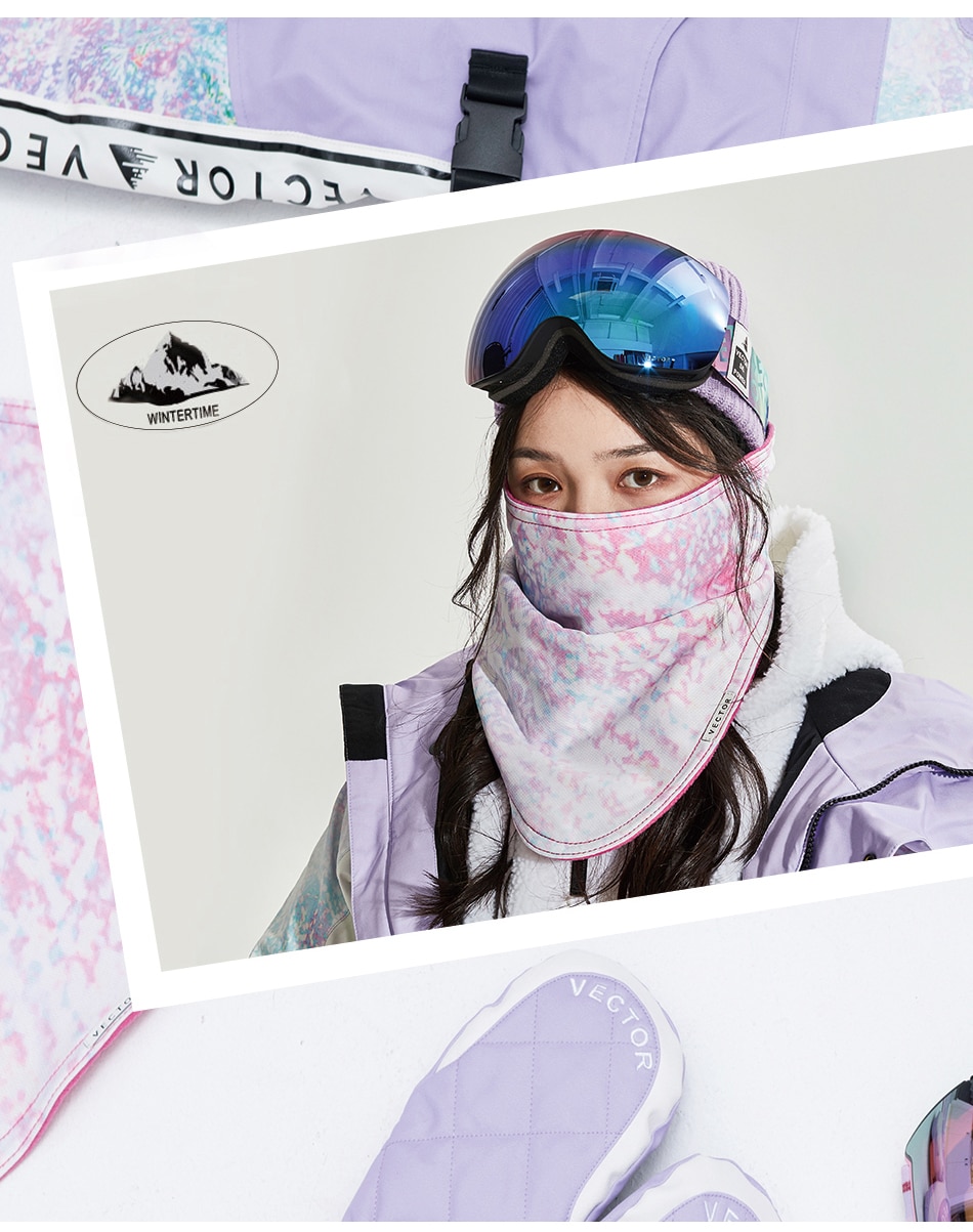 Unisex VECTOR 2020 Winter Warm Ski Cycling Mask Snowboard Outdoor Sport Full Face Cartoon Triangular Scarf Windproof Skiing Mask
