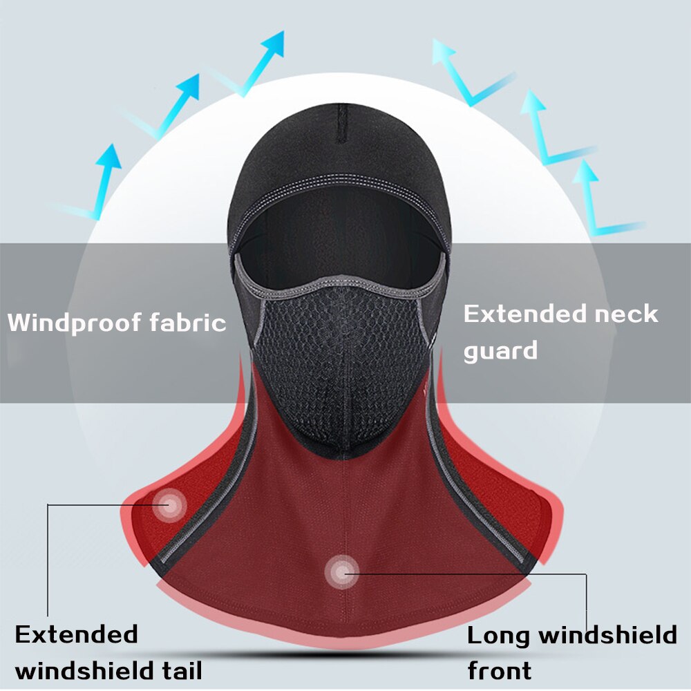 Winter Thermal Fleece Ski Mask Full Face Cover Snowboard Hood Scarf Outdoor Sport Windproof Cycling Headgear Balaclava Men Women