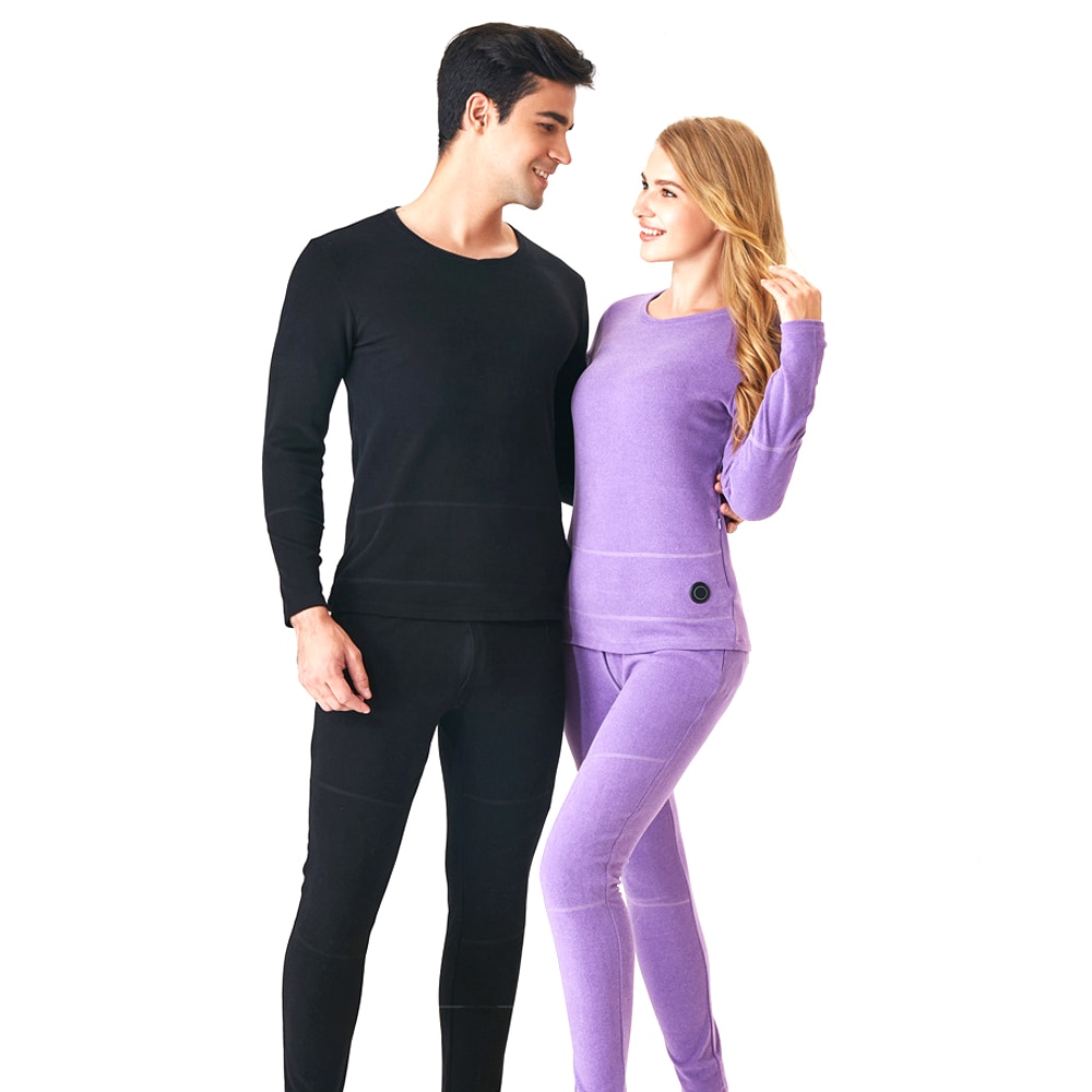 Thermal Underwear For Men Electric Heated Thermal Underwear Set Usb Long  Johns Men's Travel Heated Pants And Top_s