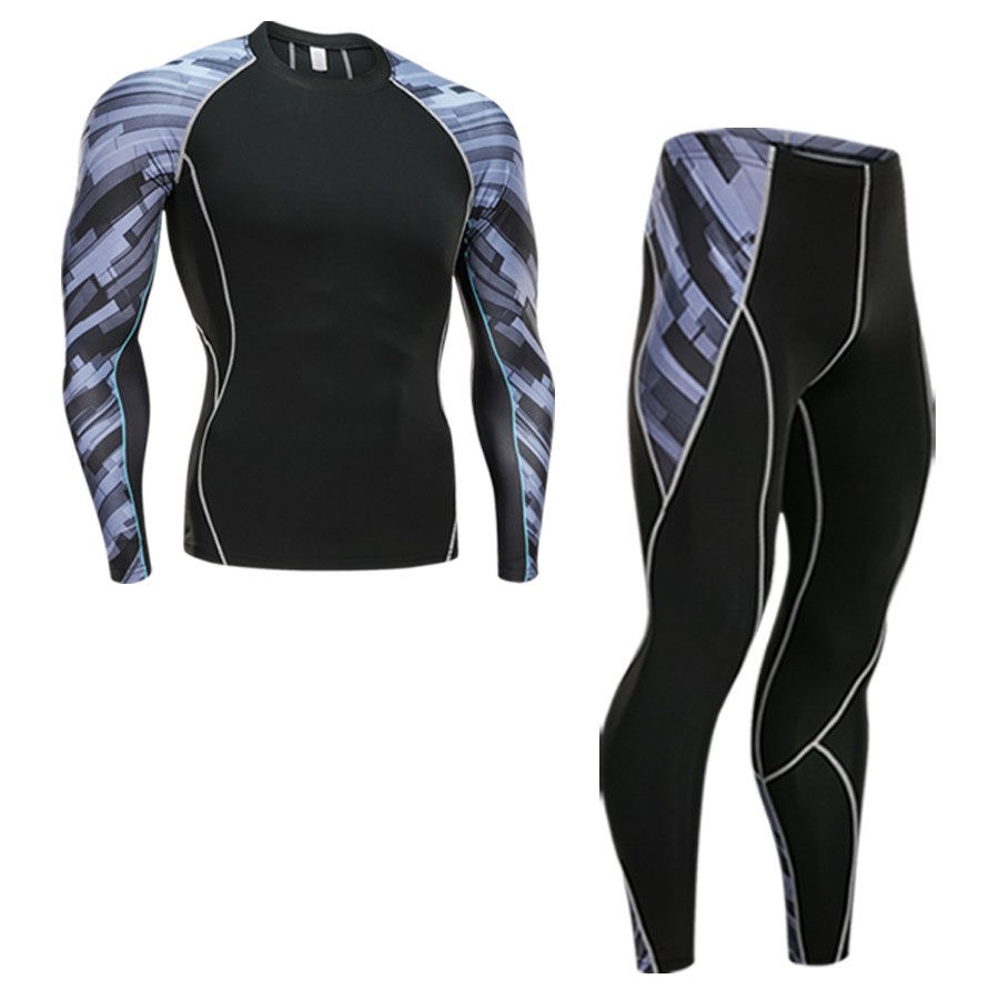 Ski Underwear Set > Men's Winter Thermal Underwear  >Running Tights  suit  > Compressed Thermal Underwear Workout Clothes 4XL