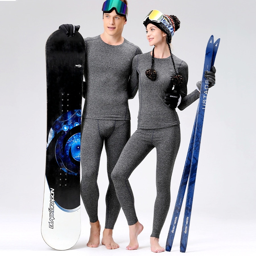 Men Women Skiing Underwear Set Winter Sports Quick Dry Thermal Underwear Ski clothing Sportswear