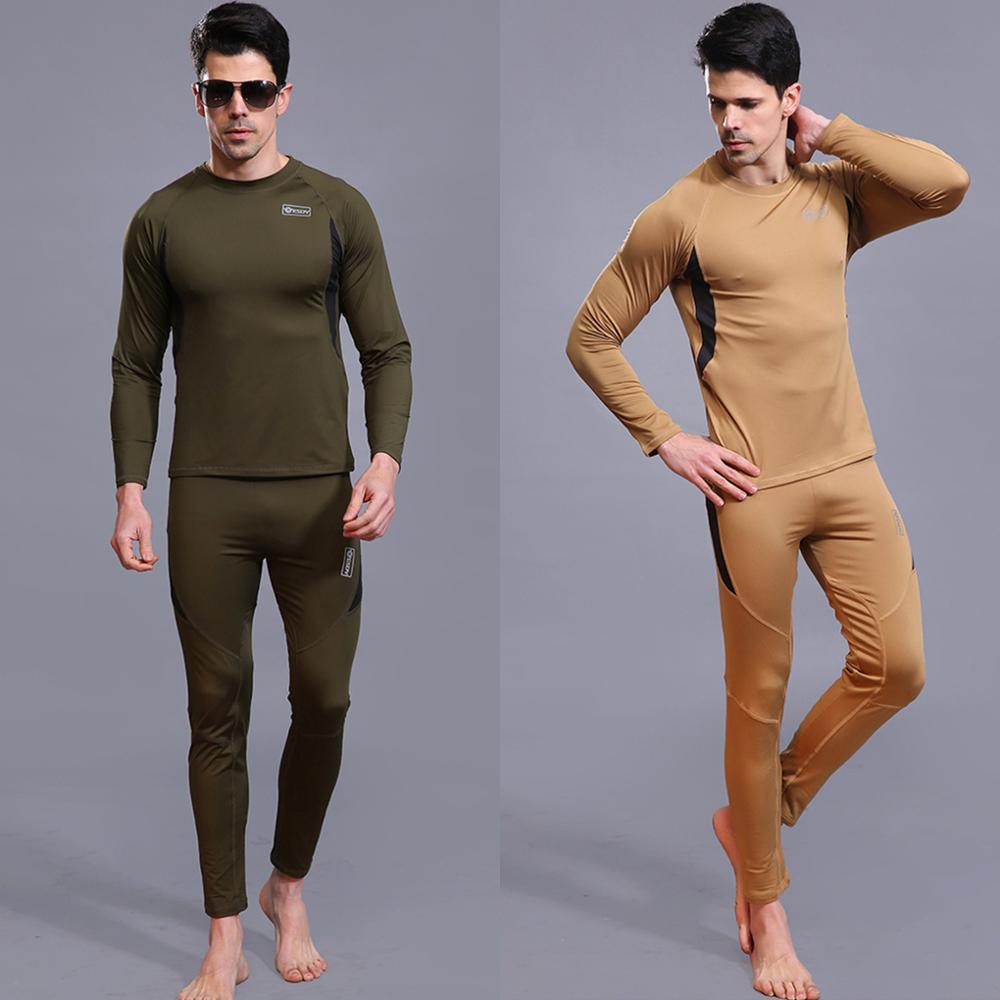 Men Skiing Underwear Set Long Johns Men Thermal Underwear Sets Quick Dry Ski Jacket and Pants For Skiing/hiking/Riding