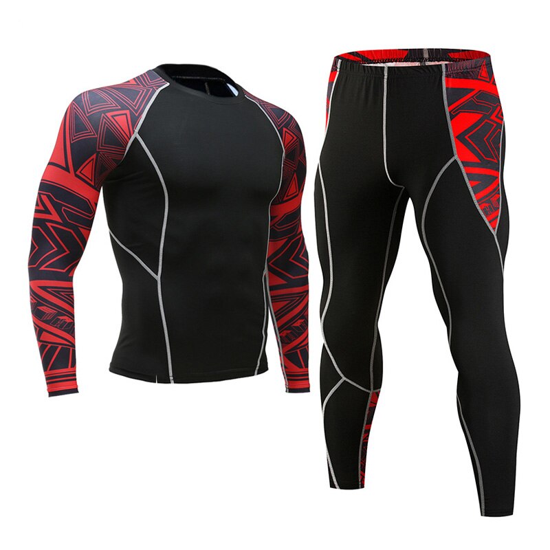 Thermal Underwear Men's Suit Compression Suit Fleece Long Johns Quick-Drying Thermal Underwear Set Running Tight Sports Men 4XL