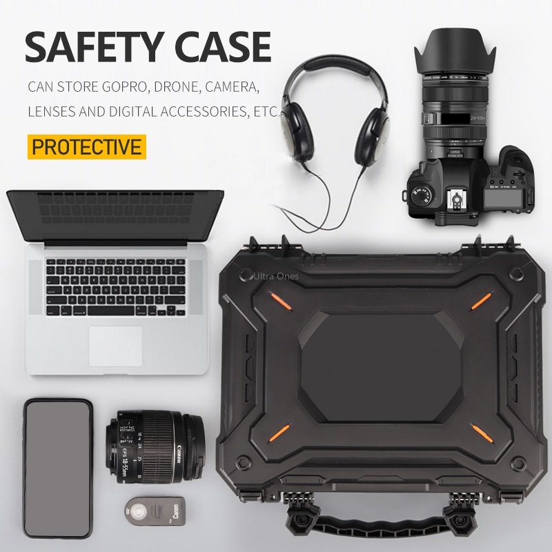 Tactical Gun Pistol Camera Protective Case Safety Gun Case Bag Safety Waterproof Hard Shell Tool Storage Box Hunting Accessories