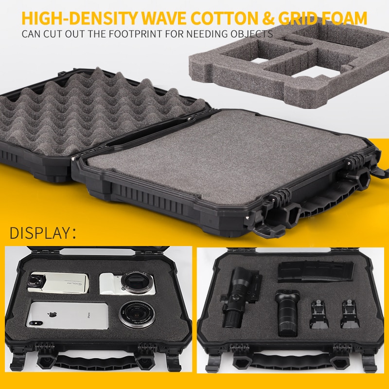 Tactical Gun Pistol Camera Protective Case Safety Gun Case Bag Safety Waterproof Hard Shell Tool Storage Box Hunting Accessories