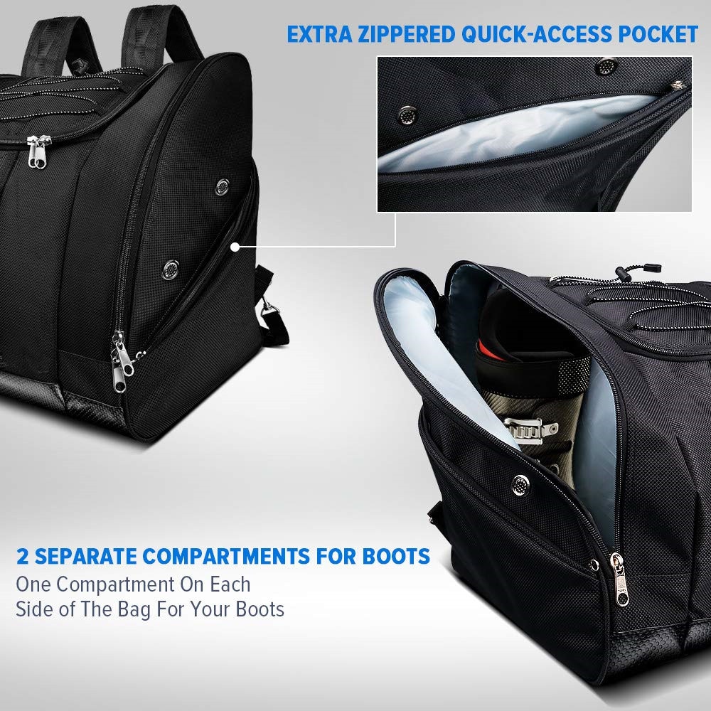 Boot Bag Ski Boots and Snowboard Boots Bag Excellent for Travel with Waterproof Exterior & Bottom for Men Women and Youth